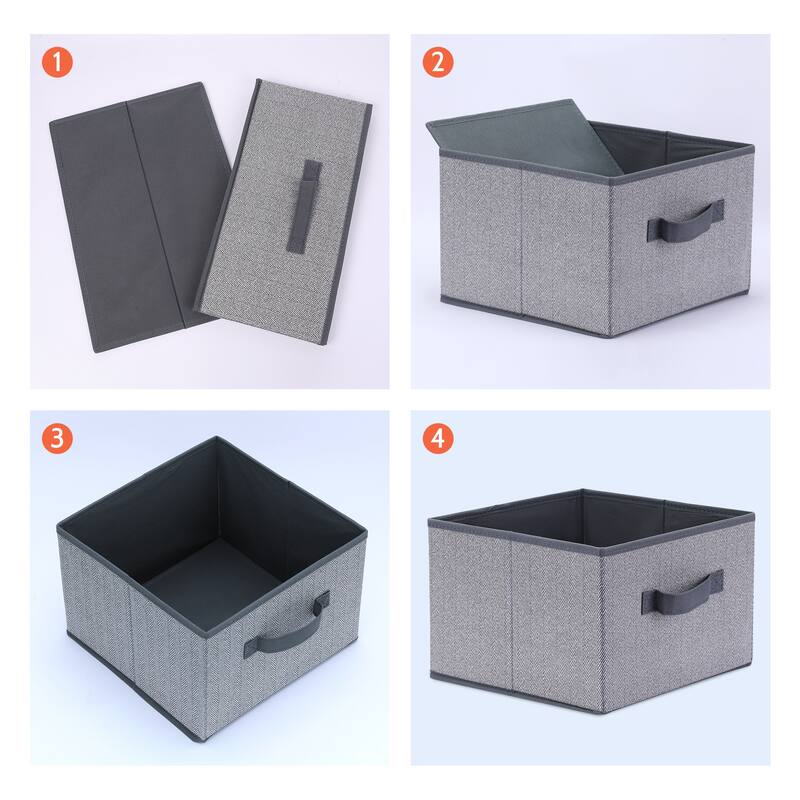 Storage Cube, Storage Bin with Handles for Shelves Closet, 1 Pack Collapsible Storage Basket for Organizing Clothes Blankets