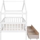 preview thumbnail 15 of 28, Twin House Bed with 2 Storage Drawers,Rails and Roof for Kids