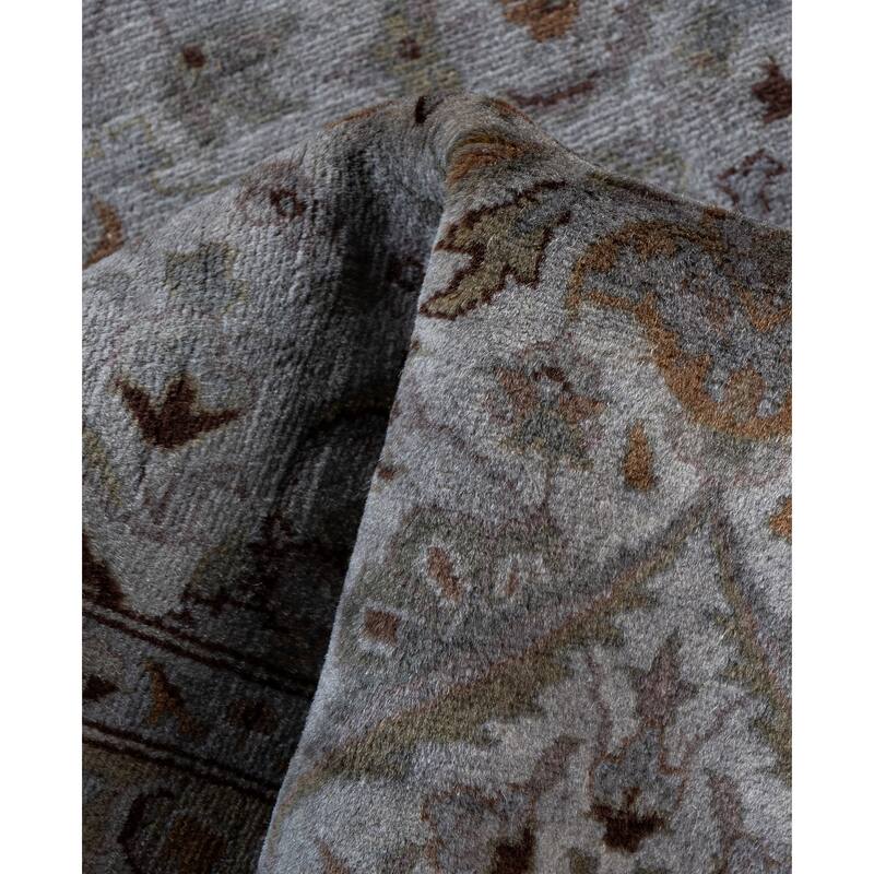 Overdyed One-of-a-Kind Hand-Knotted Area Rug - Gray - 2' 7" x 10' 5"