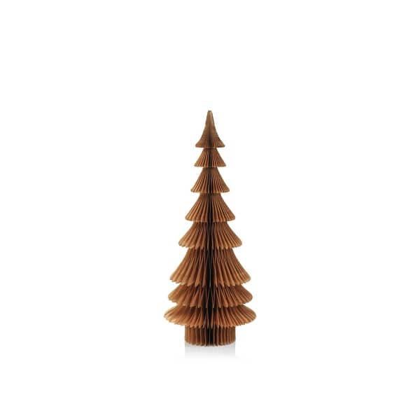 slide 2 of 13, Miriam 24" Paper Decorative Davos Trees, Set of 2 Gold