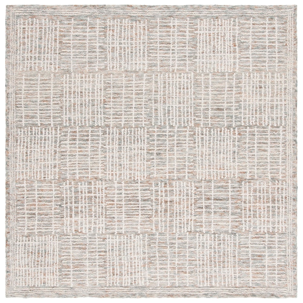 SAFAVIEH Handmade Abstract Anoek Checkered Wool Rug