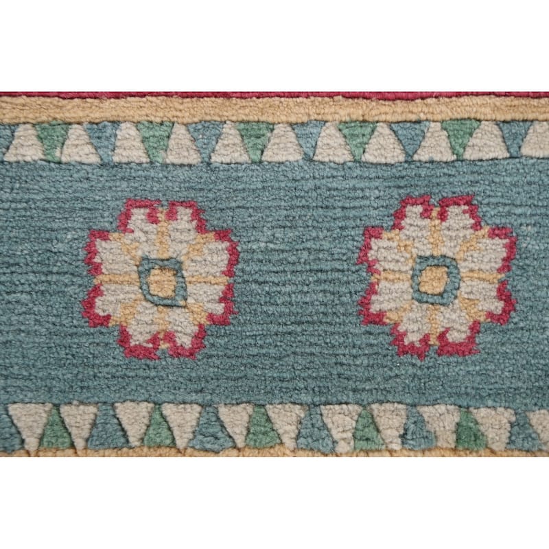 Vegetable Dye Nepalese Area Rug Hand-knotted Oriental Wool Carpet - 5'2" x 8'0"