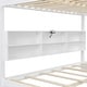 preview thumbnail 17 of 22, Queen over Queen Size Bunk Bed with Ladder and Cabinets, Multifunctional Kids Teens Storage Bed Frame with USB Port