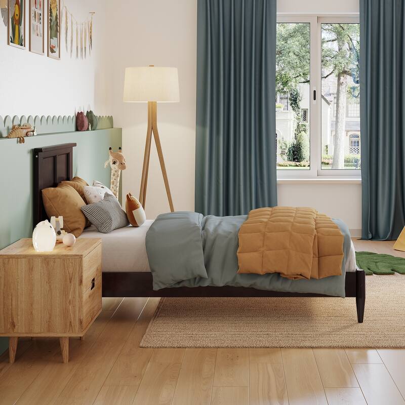 Charlotte Solid Wood Low Profile Platform Bed