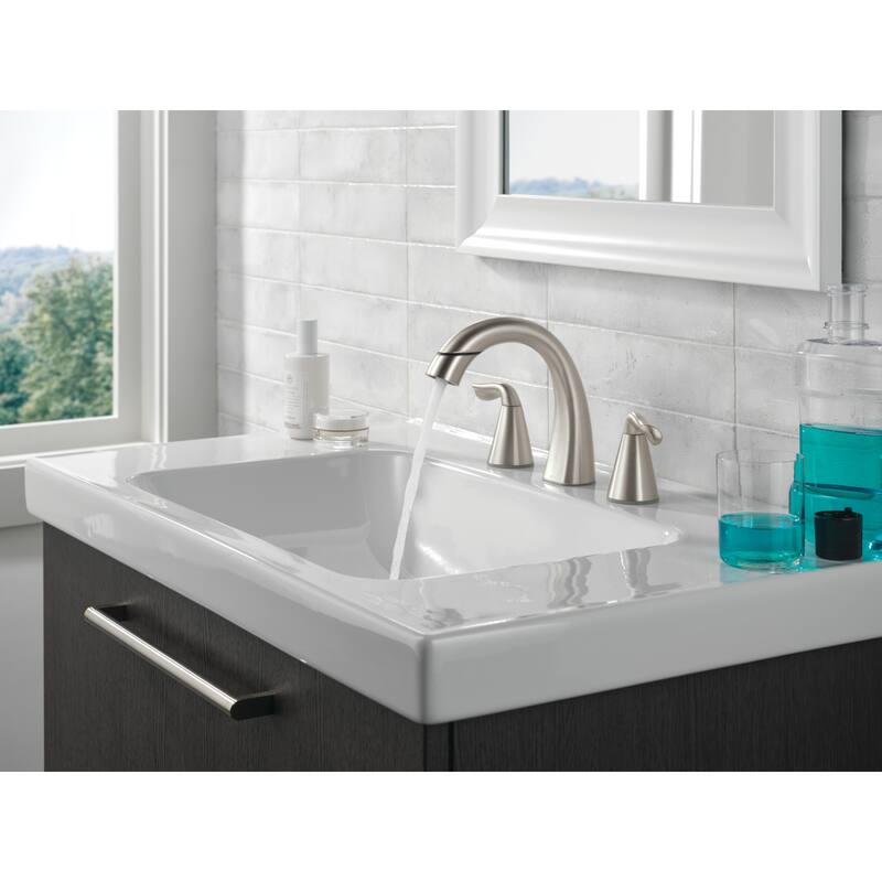 Delta 35840LF-PD Arvo 1.2 GPM Widespread Bathroom Faucet with Pull