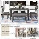 preview thumbnail 6 of 21, Dining Table Set Dining Table, 4 Fabric Chairs, Bench included