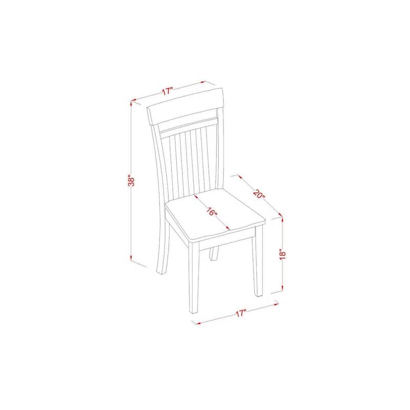 HomeStock 5-Pc Cappuccino Solid Wood Top - Dining Room Set with Leaf - Seats 4