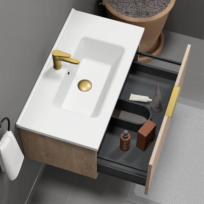 Nameeks Bodrum-3318-W Bodrum 33" Wall Mounted Single Basin Vanity Set
