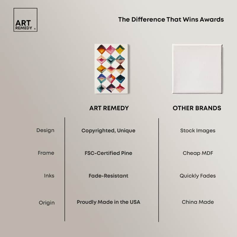 Diamond Grid Canvas by Art Remedy, Gallery Wrapped