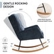 preview thumbnail 46 of 54, HOMYKA 25.2” Wide Rocking Chair with Button Accents for Nurseries