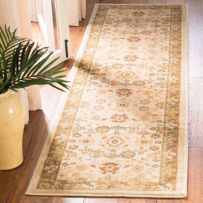 SAFAVIEH Heirloom Quinn Traditional Oriental Rug - 2' x 10' Runner - Creme/Creme