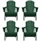 preview thumbnail 3 of 10, Polytrends Laguna Weather Resistant Outdoor Patio Folding Adirondack Chairs (Set of 4)