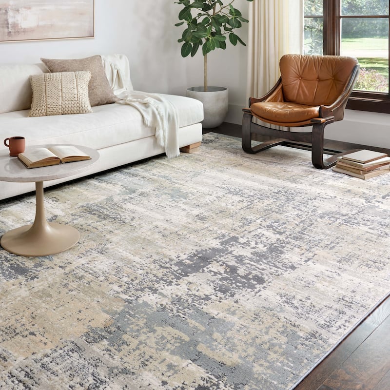 Alexander Home Heather Modern Granite & Marble Area Rug - 6'8" x 8'8" - Granite - Runner/Rectangle