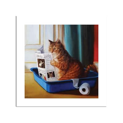 Kitty Throne Fine Art Paper Print by Lucia Heffernan - Multi
