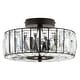 preview thumbnail 8 of 9, River of Goods Crystalline Oil Rubbed Bronze and Crystal 11.25-inch Semi-Flush Mount Ceiling Light - 11.5" x 11.5" x 6.375"