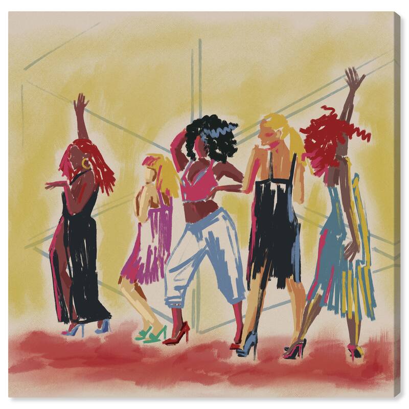 Wynwood Studio Fashion and Glam Lets Dance Yellow and Modern & Contemporary Wall Art Canvas Print