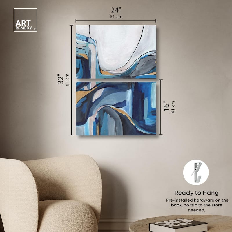 Mixture of Feelings Canvas Set of 2 by Art Remedy, Gallery Wrapped