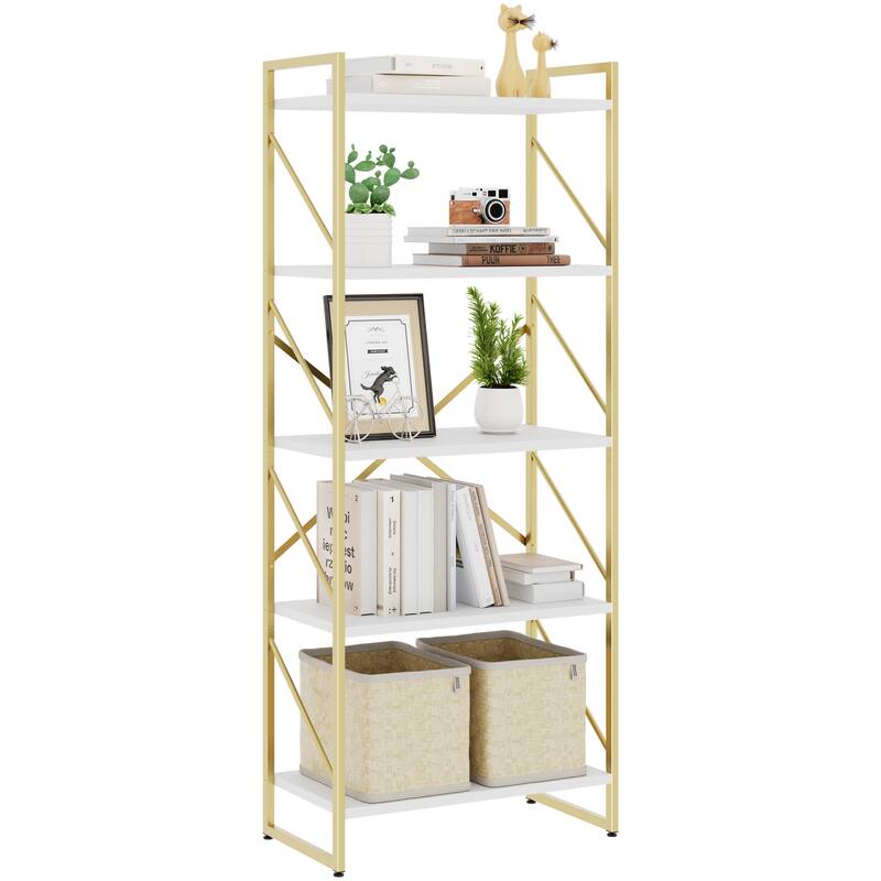 Futzca 5 Tier Storage Bookshelf