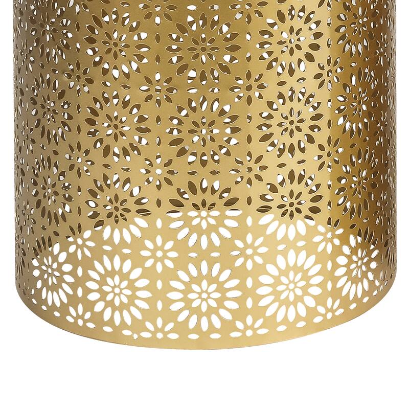 Adeco Set of 2 Round Metal Nesting Side End Tables Set - set of 2