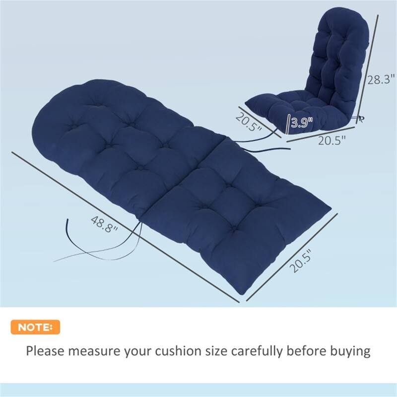 Adirondack Chair Cushion Set with Thick Padding UV Resistant Polyester Outdoor Seat and Back Cushions