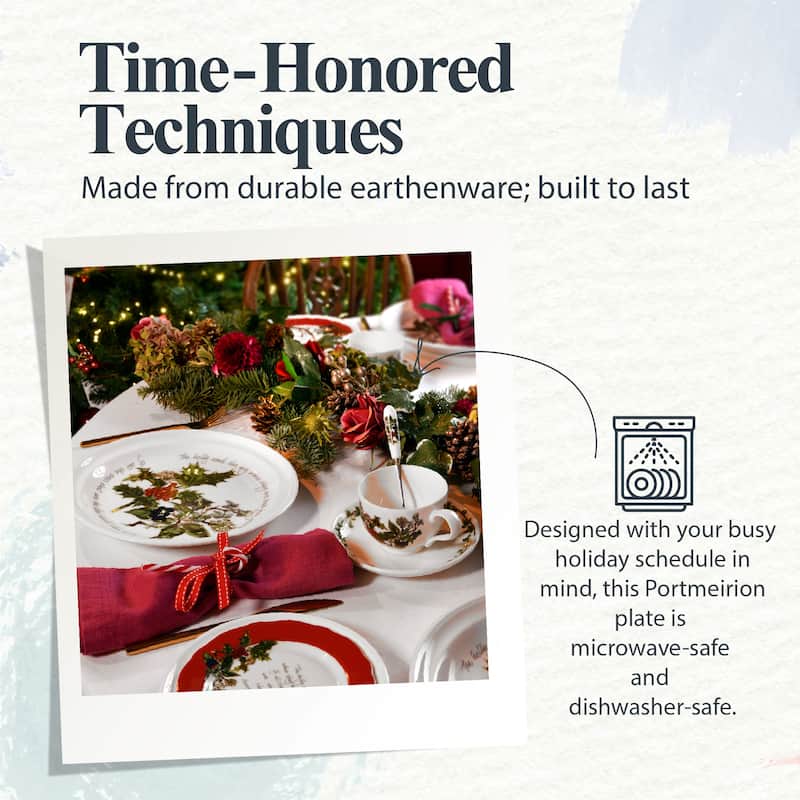 Portmeirion Christmas The Holly and Ivy Set of 6 Plates