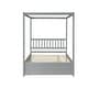 preview thumbnail 17 of 15, Full Size Canopy Bed with Twin Trundle, Kids Solid Wood Platform Bed Frame w/ Headboard