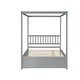 preview thumbnail 6 of 21, Full Size House Bed with Trundle and Slat Support, Solid Pine Wood Frame