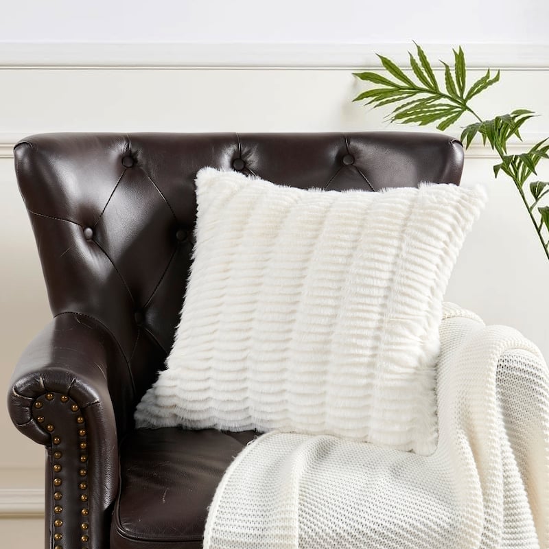 1 Pc Shaggy Wavy FauxFur Pillow Shell Soft Cushion Covers for Sofa