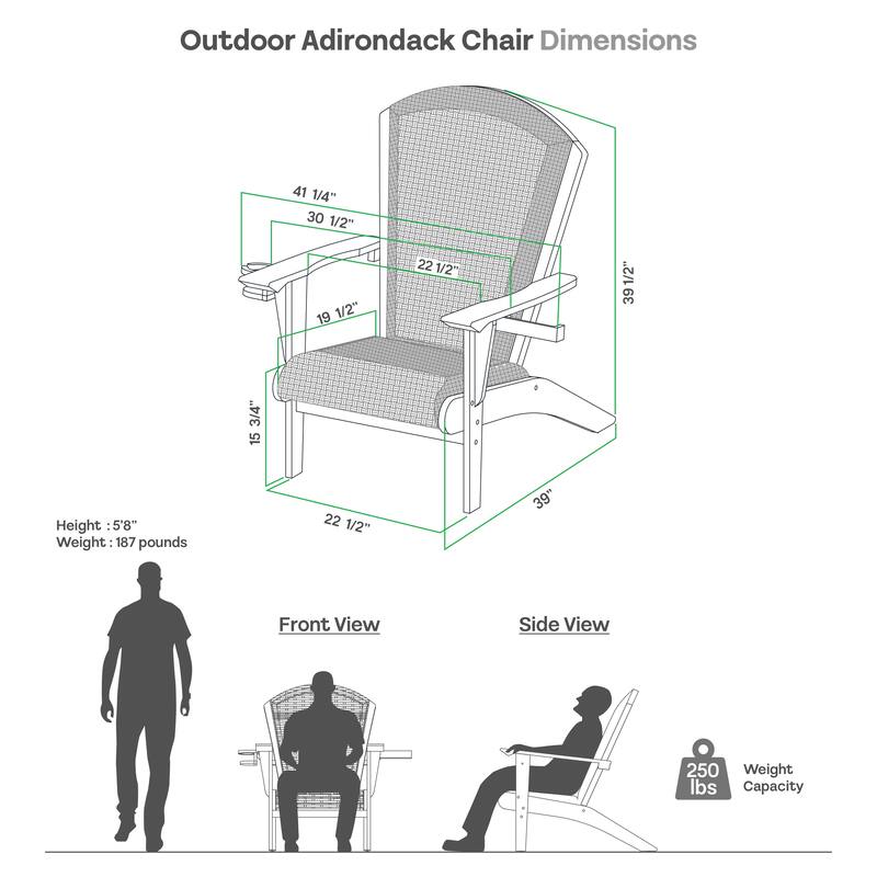 Cambridge Casual Camden 2-piece patio Adirondack chair and outdoor ottoman set