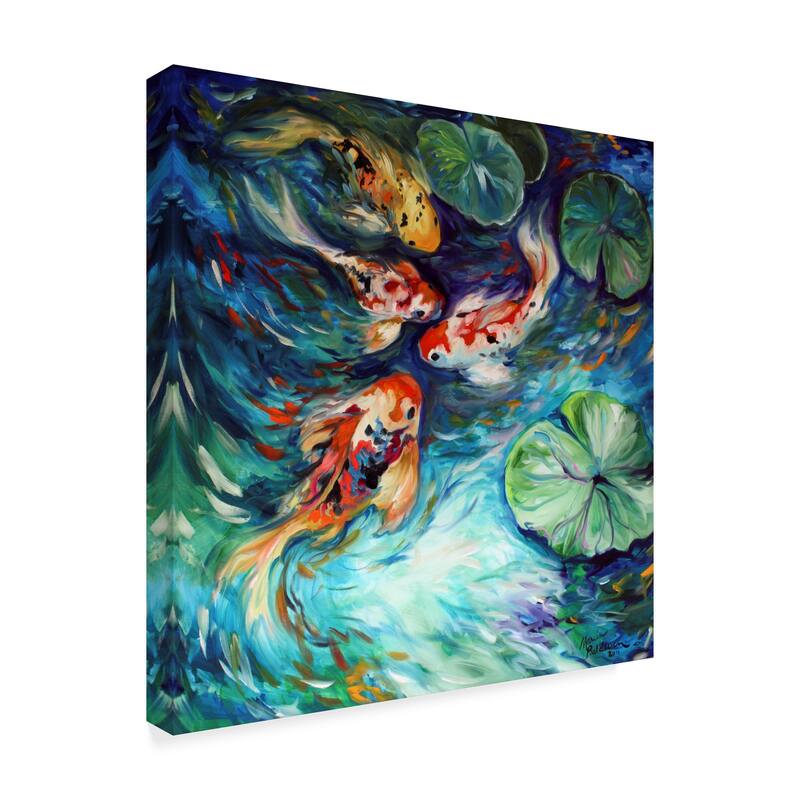 Marcia Baldwin 'Dancing Colors Koi' Canvas Art