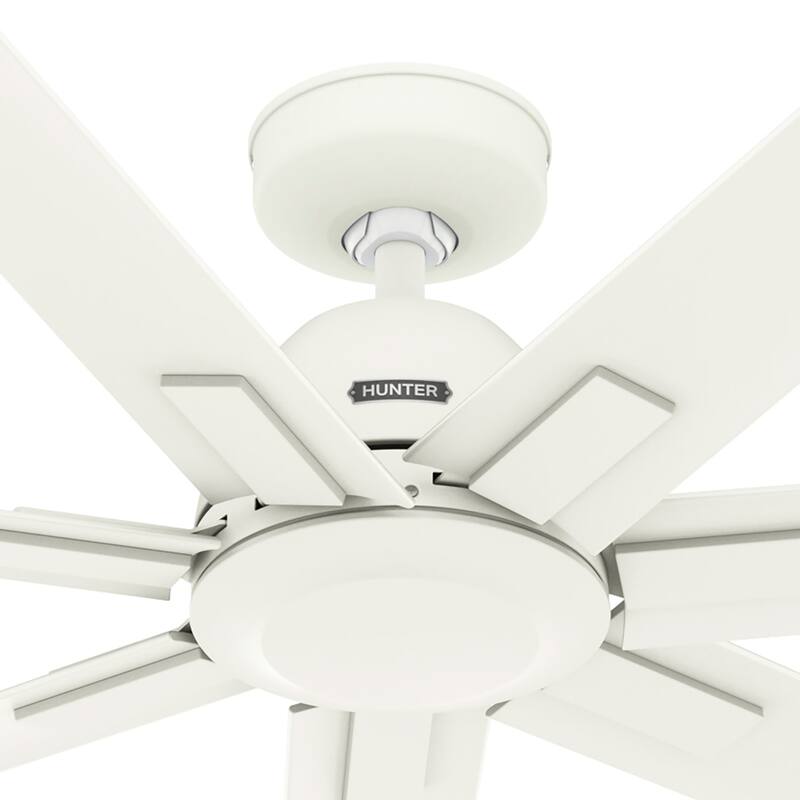 Hunter 60" Downtown Windmill Outdoor Ceiling Fan w/ Wall Control, Damp-Rated - Indoor-Outdoor, Industrial, Modern - ENERGY STAR!