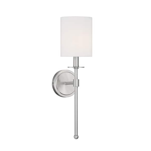 slide 2 of 2, Meridian M90057 20" Tall Wall Sconce Brushed Nickel