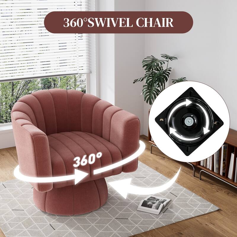 Ouyessir Oversized Modern Upholstered Barrel Chairs