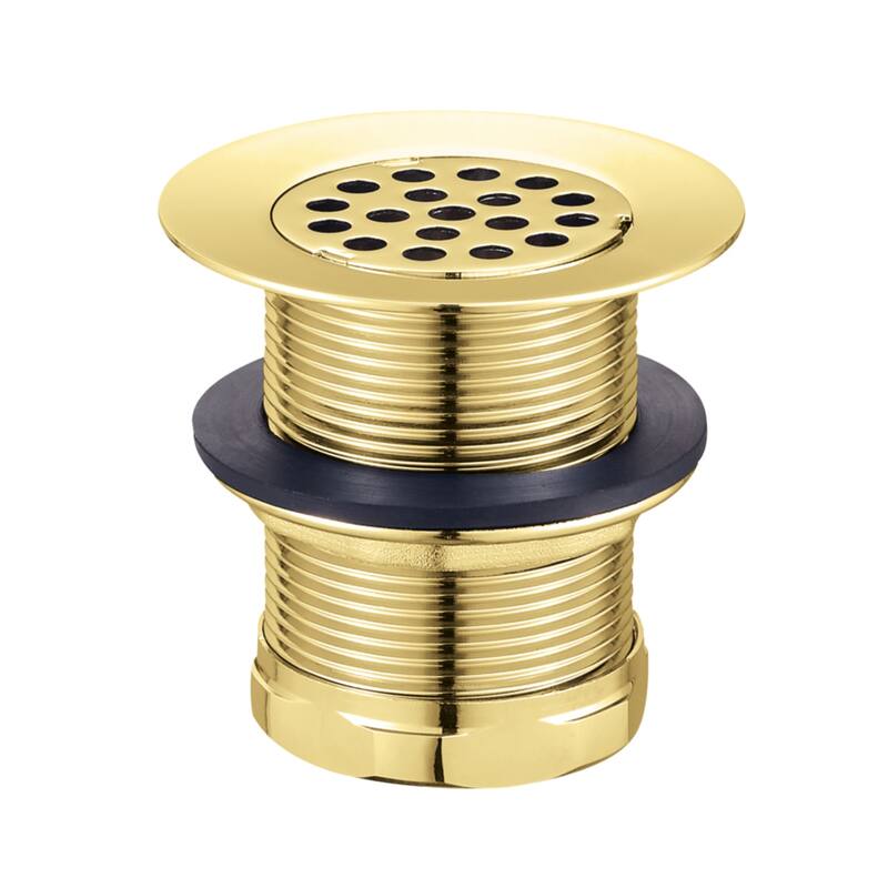 Kingston Brass Seattle 2-Inch Brass Grid Bar/Utility Sink Basket Strainer - Polished Brass