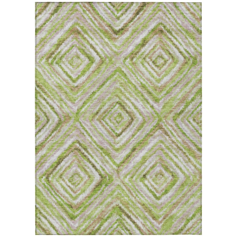 HomeRoots Geometric Transitional Rectangle Outdoor Rug