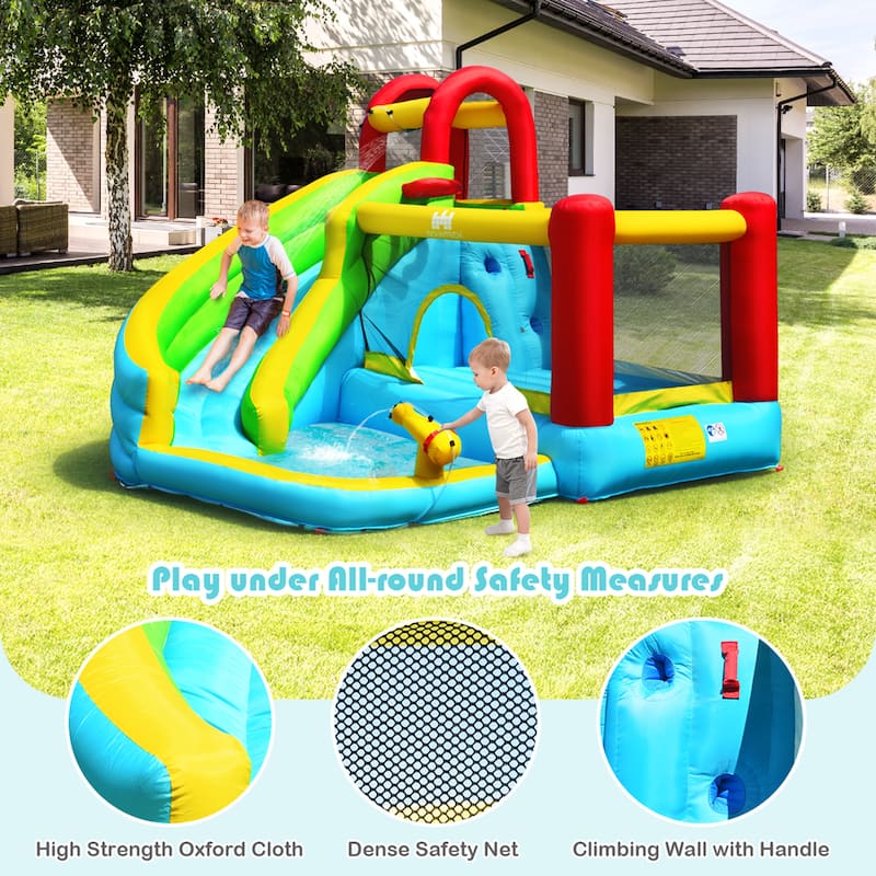 Gymax Inflatable Kids Water Slide Jumper Bounce House Splash Water - See Details