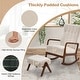 preview thumbnail 11 of 18, Costway Rocking Chair with Ottoman Upholstered Fabric Glider Rocker - See Details