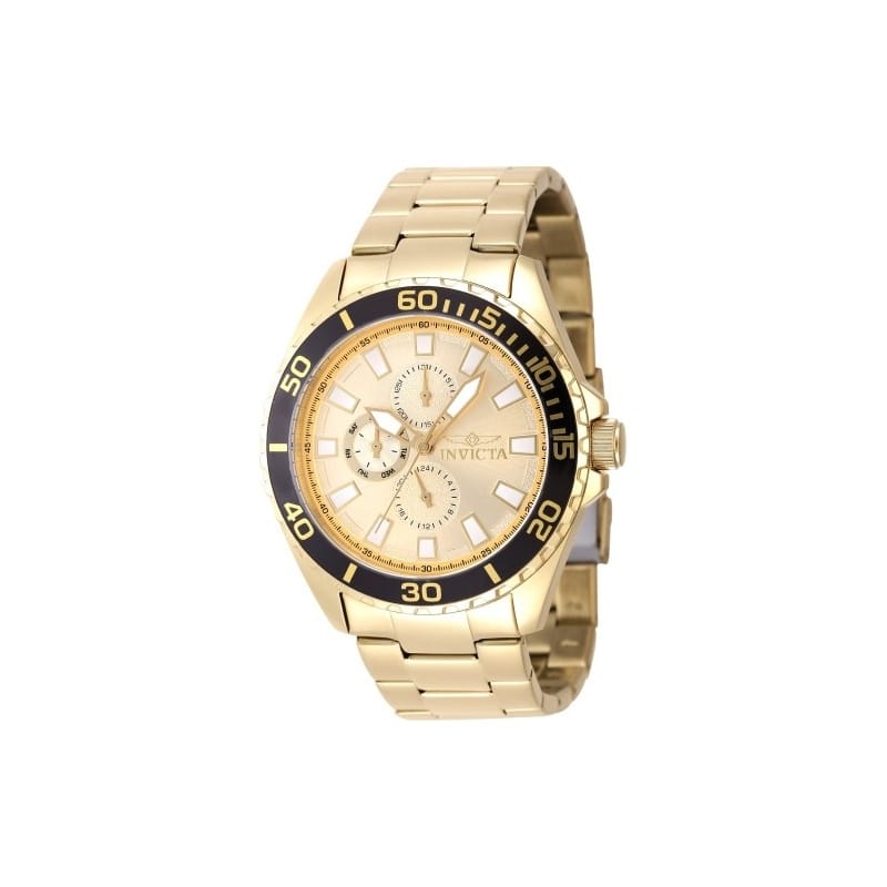 Invicta Men's 47577 Pro Diver Quartz Chronograph Gold Dial Watch