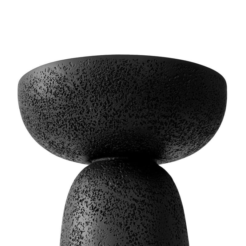 Travertine Stone Finish End Table Accent Side Table