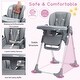preview thumbnail 13 of 13, Kids Foldable High Chair with Adjustable Height and Recline