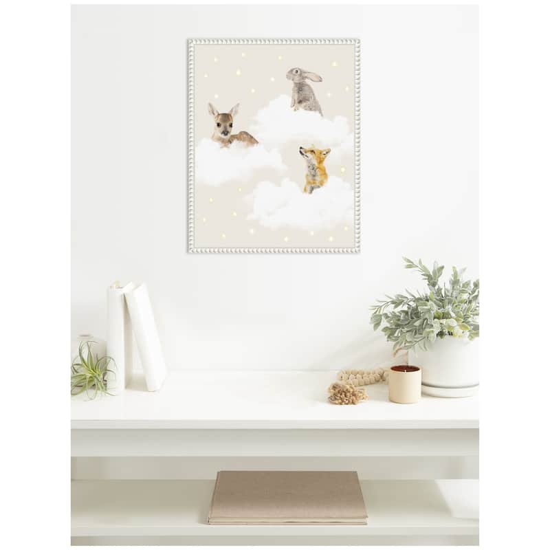 Kate and Laurel Sylvie Animal Clouds Framed Canvas by July Art Prints