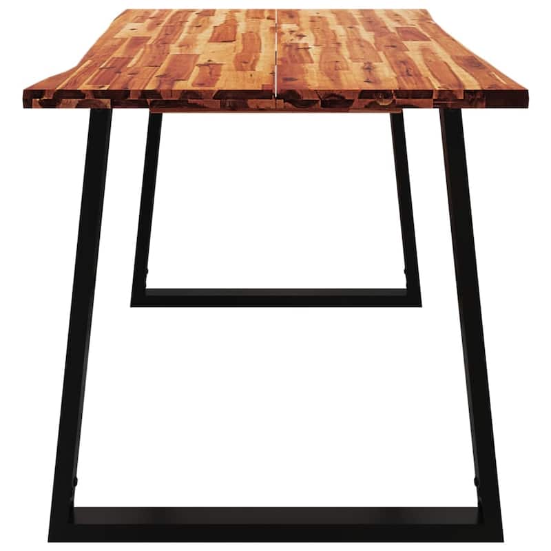 vidaXL Dining Table with Live Edge 78.7"x35.4"x29.5" Solid Wood Acacia