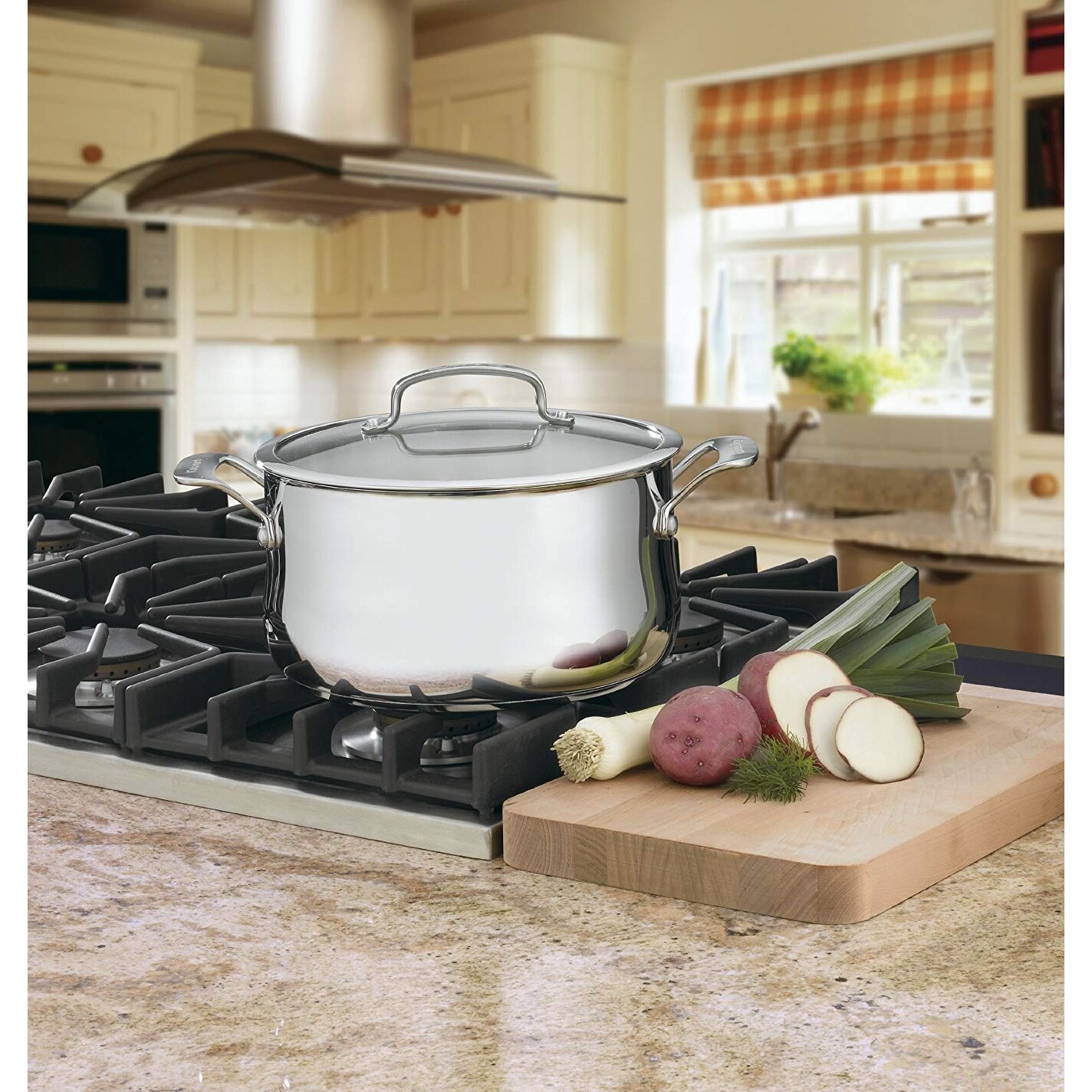 Cuisinart 744-24 Chef's Classic Stainless Stockpot with Cover,  6-Quart,Silver
