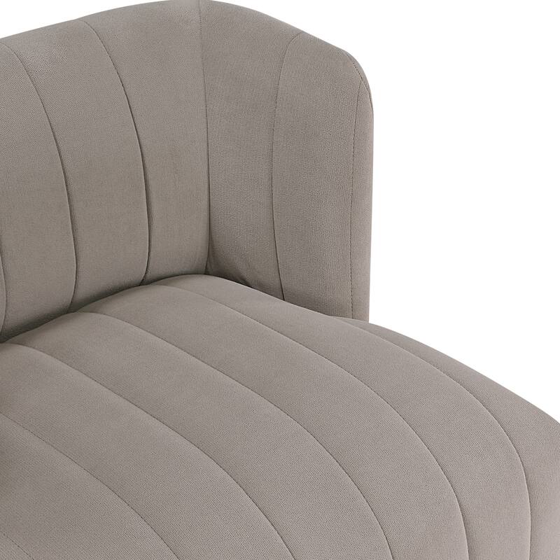 Bay 27.5" Textured Swivel Chair - Channel Tufted Barrel Back