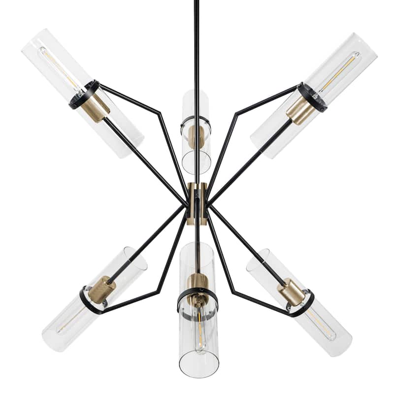 Everly 6 Light Chandelier Modern Sputnik Chandelier - 38 x 38 x 20