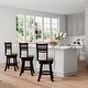 preview thumbnail 6 of 4, 24" Counter Height Slat Back Swivel Stool, 300Lbs Weight Capacity Home Office Chair Accent Chair For Living Room Bedroom