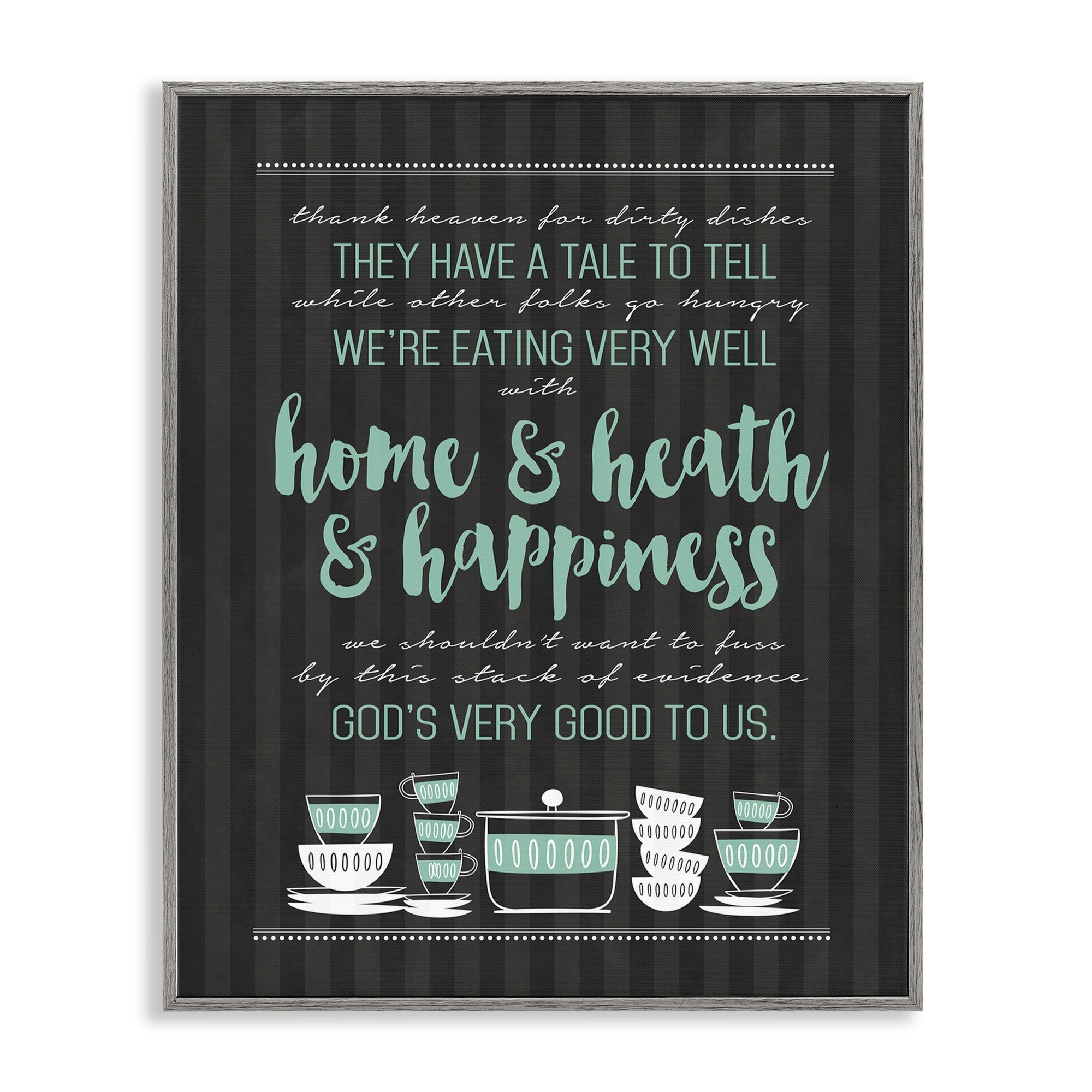 Stupell God's Good To Us Kitchen Framed Giclee Art Design By Lettered and Lined