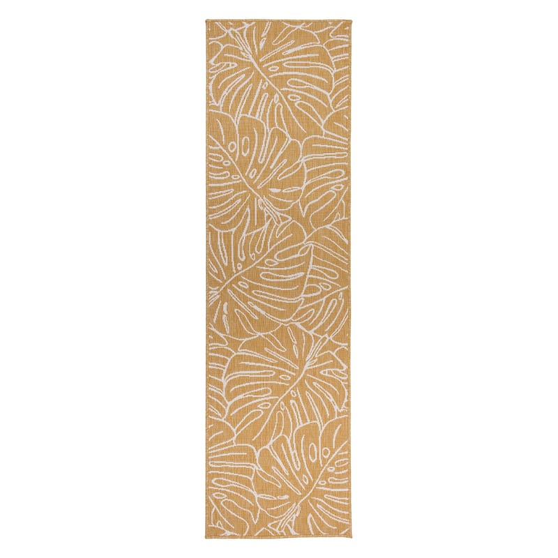 World Rug Gallery Contemporary Tropical Leaves Indoor/Outdoor Area Rug