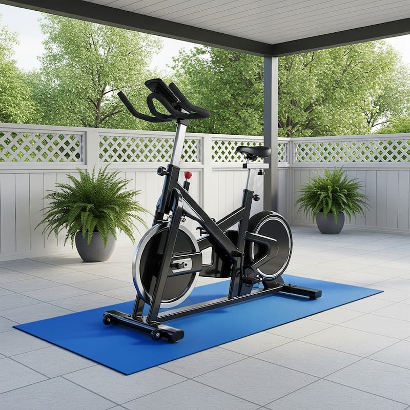 Rubber-Cal "TFS-121 Exercise Bike Mats" - 5mm x 4ft