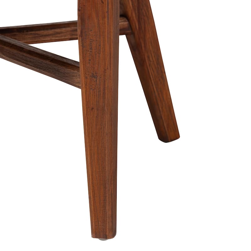 Jasper Seagrass Dining Chair with Mahogany Wood Frame - Coastal Accent Chair with Woven Wingback and Cushioned Seat